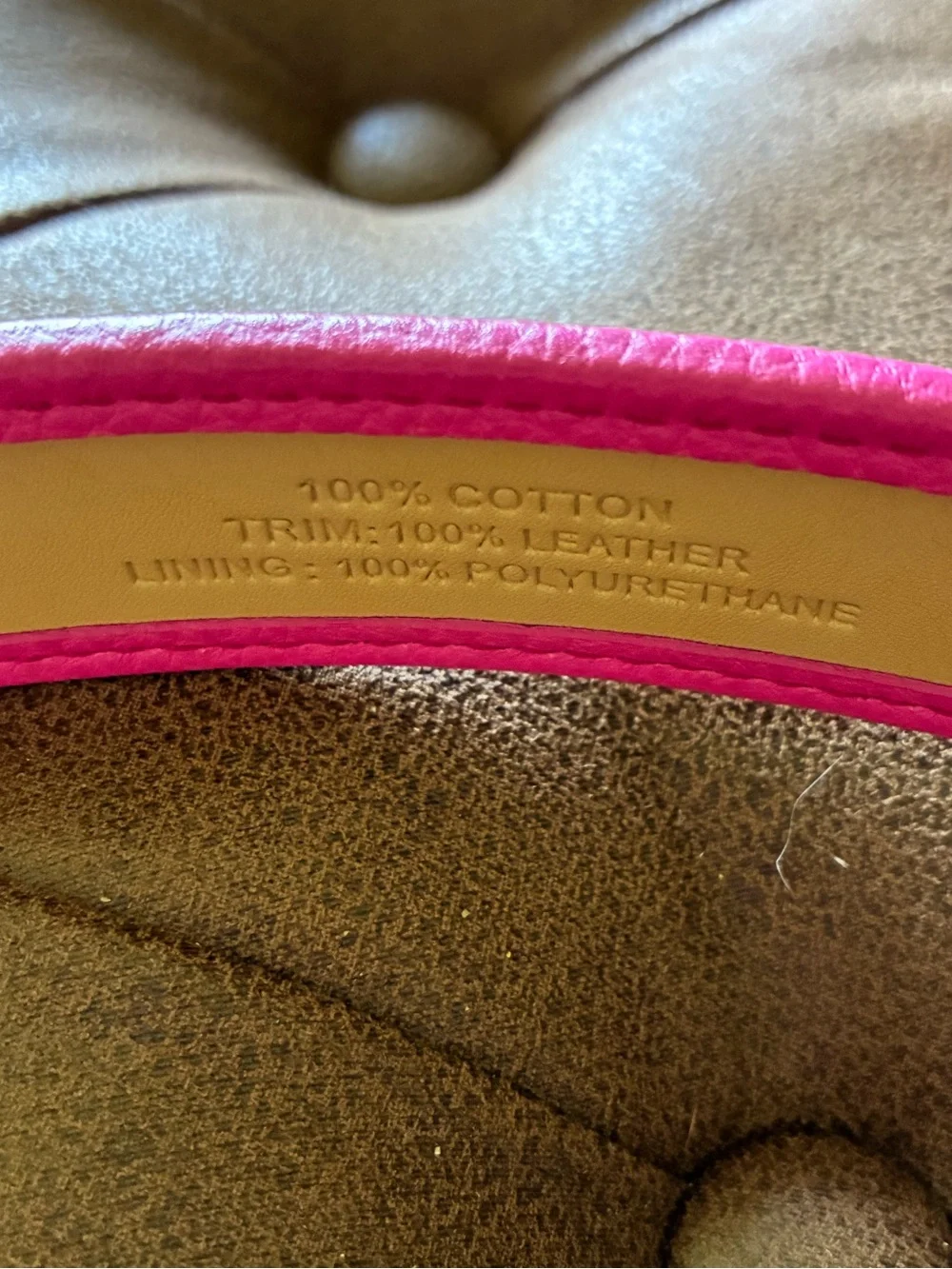 Talbots Pink Leather Tartan Belt Size Medium